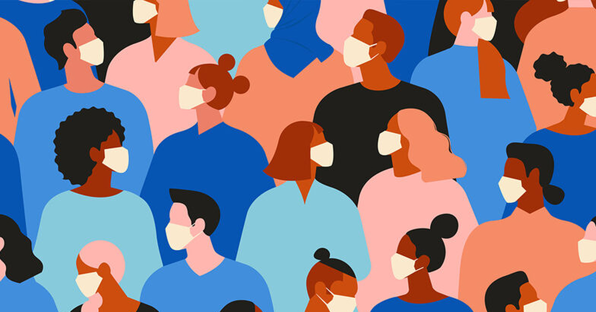 mask crowd