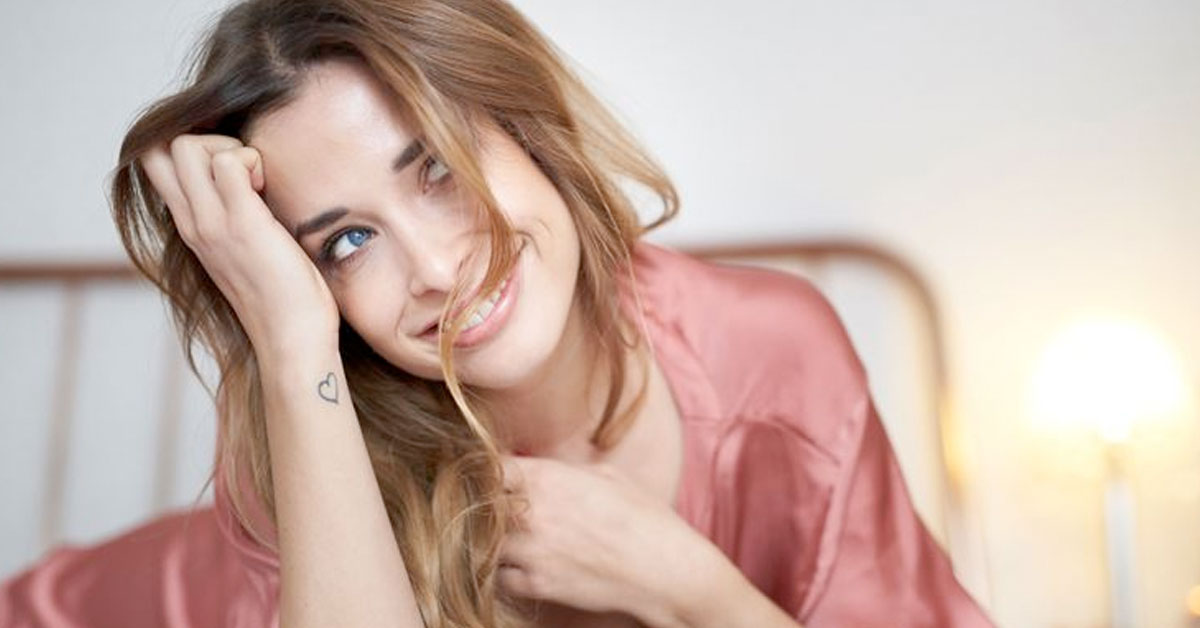 beautiful woman smiling