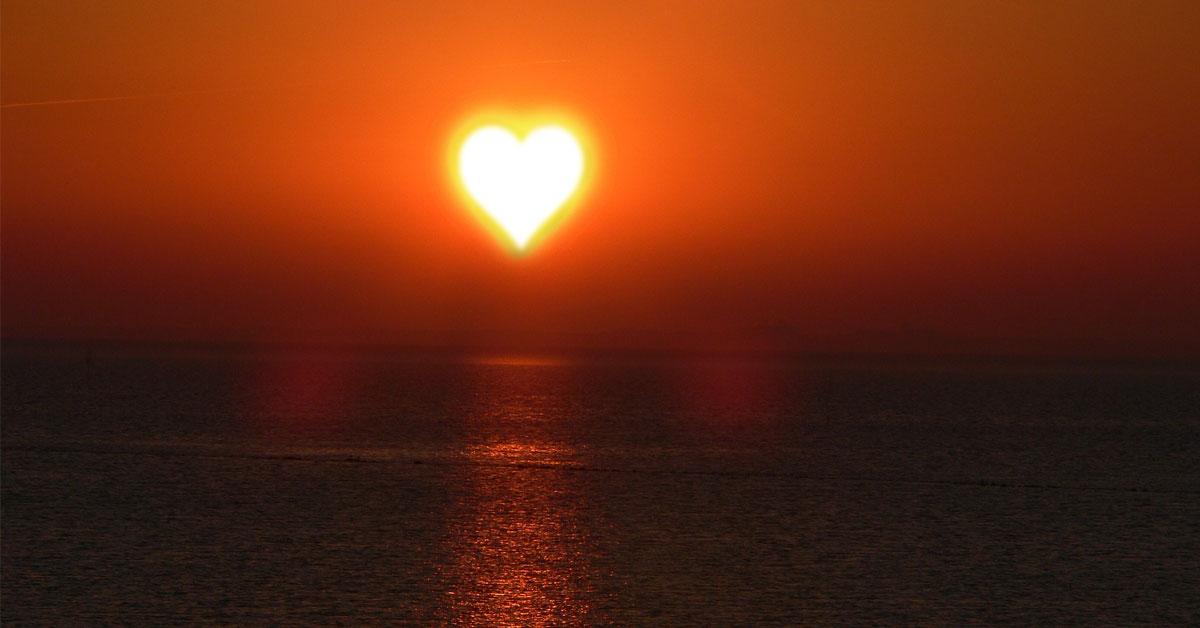 sunset heart