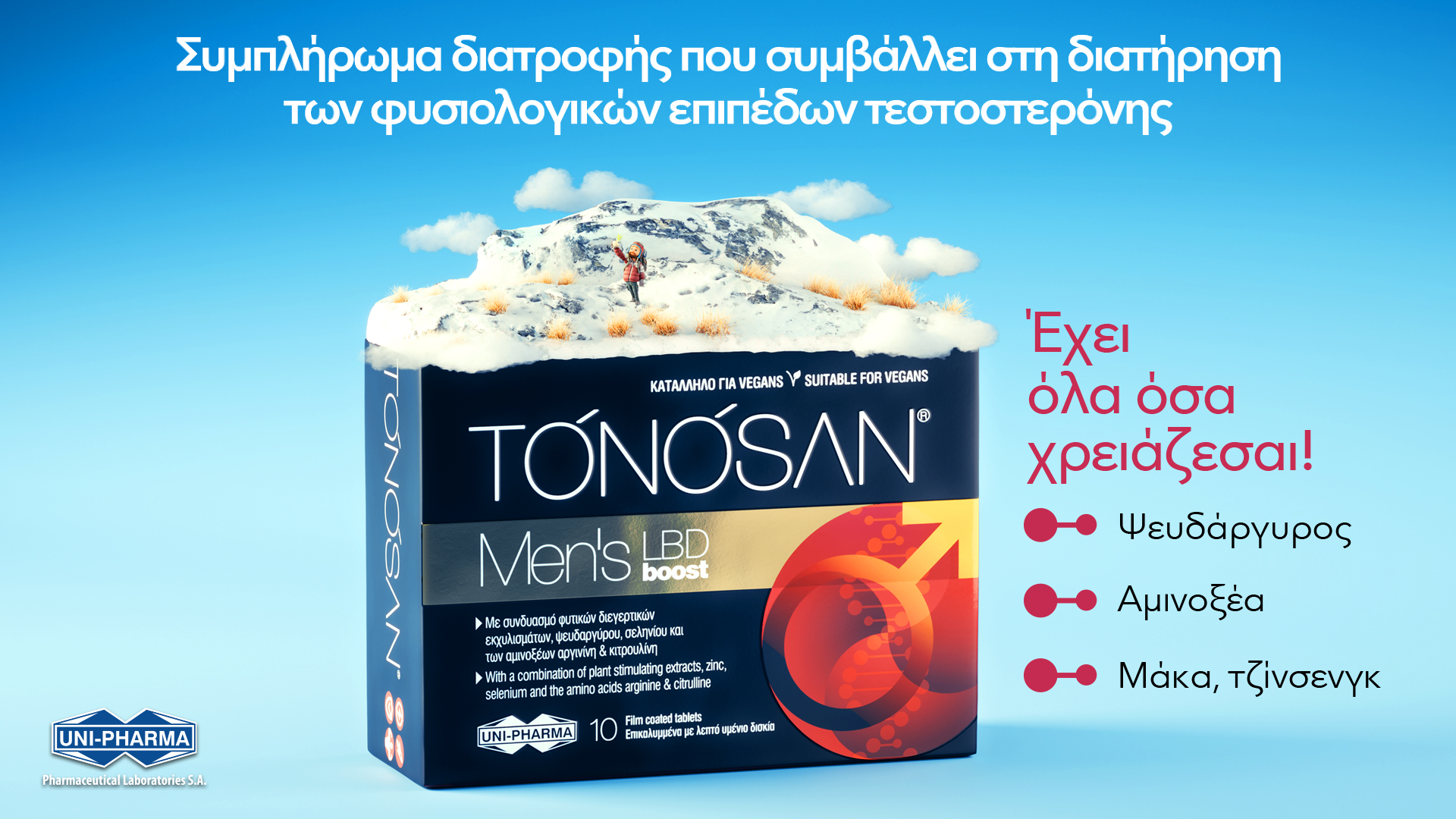 Καινοτομία από τη UNI-PHARMA: Πατενταρισμένη σύνθεση για την υποστήριξη της ανδρικής ευεξίας